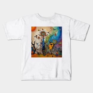 Surreal Orientalism - The Dance of Divergent Colors Kids T-Shirt